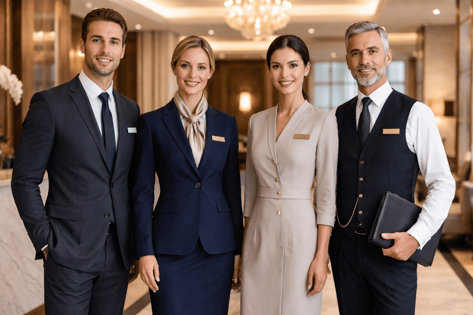 Uniformes profissionais para hotelaria