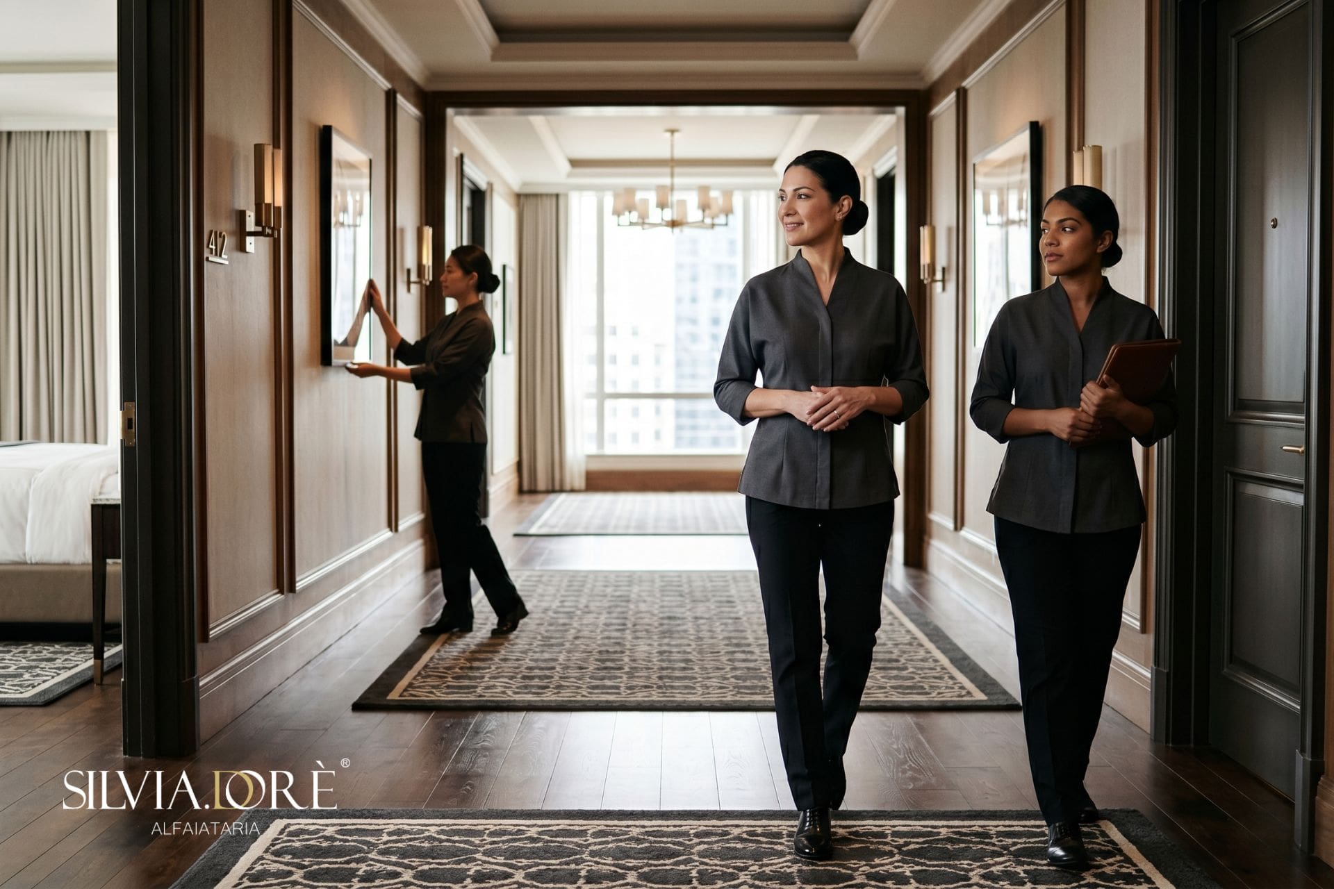Uniforme de governanta de hotel